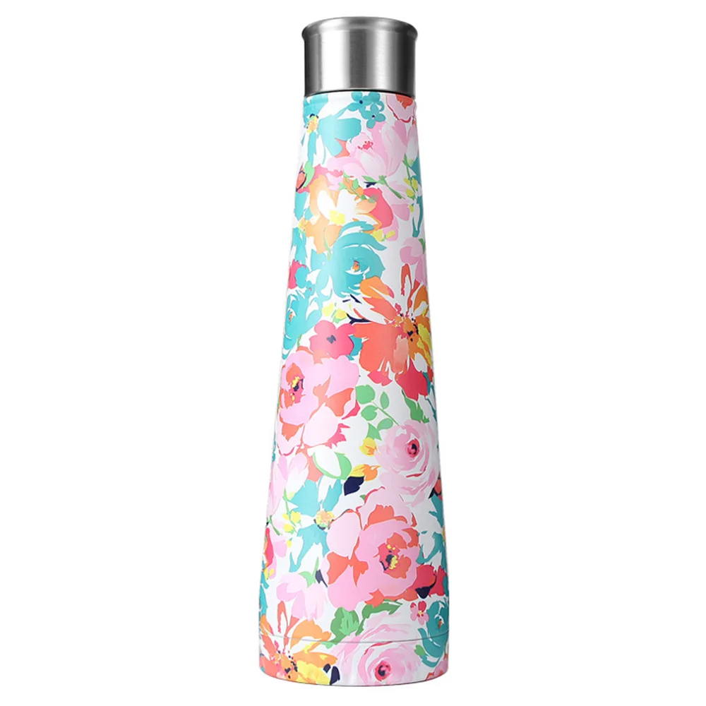 Нержавеющая сталь вакуумная фляга-термос бутылка 500 мл чашка для кофе и молока Фламинго цветочный Цвет Спорт на открытом воздухе для хранения бутылок с горячей водой