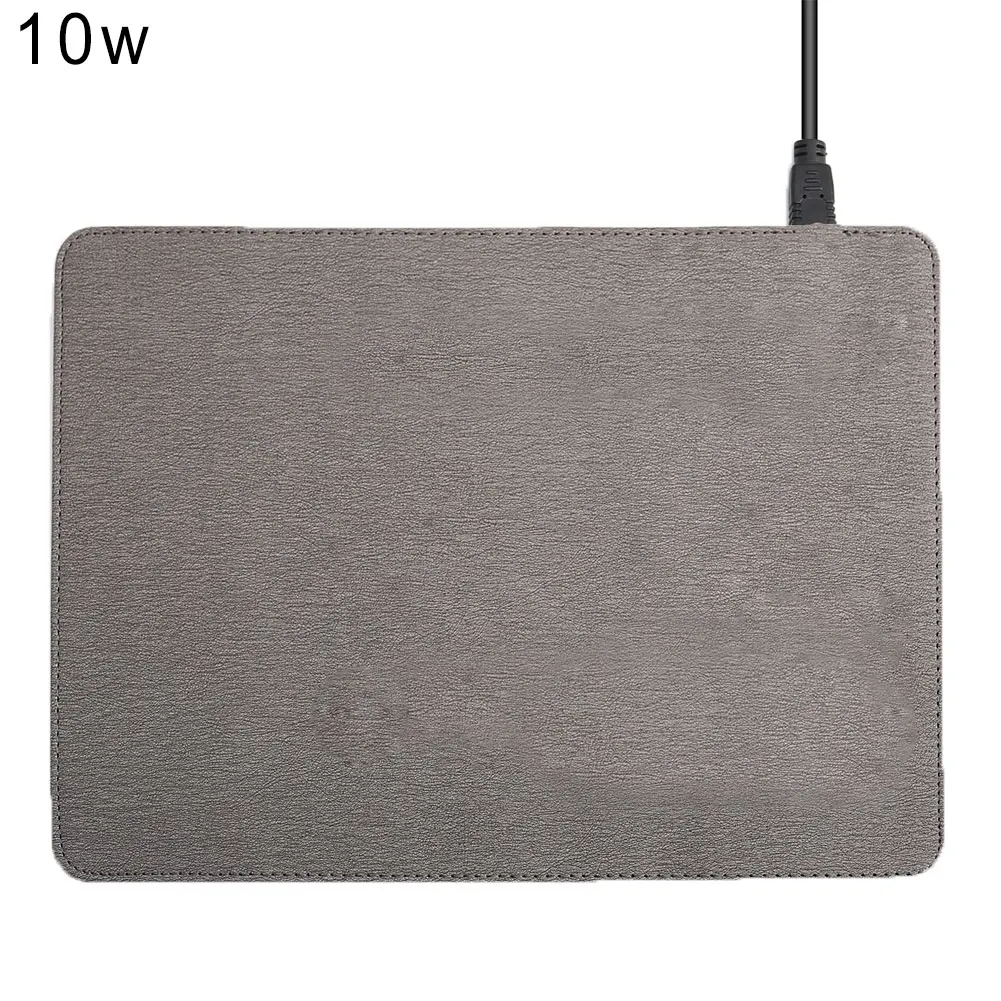 Grey 10w Мобильный телефон Qi Беспроводное зарядное устройство Зарядка коврик для мыши Коврик для iPhone X 8 8 Plus для samsung S8 Plus S7 S6 Edge Note 8 Note 5 - Цвет: Grey 10w