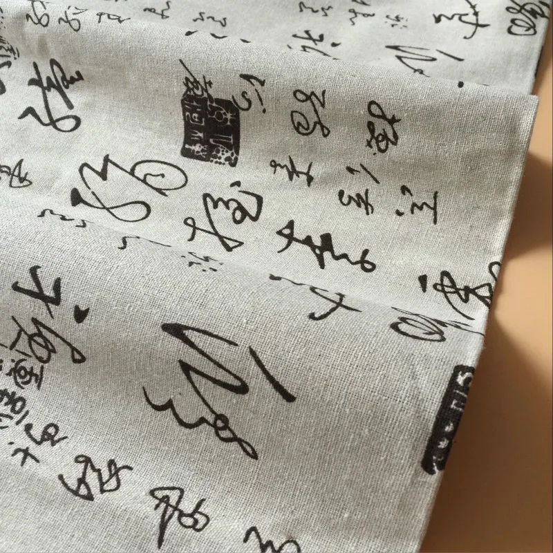 Cotton Linen Fabric DIY Sewing Quilting Linen Cotton Fabric Canvas Material For Patchwork Pillowcase
