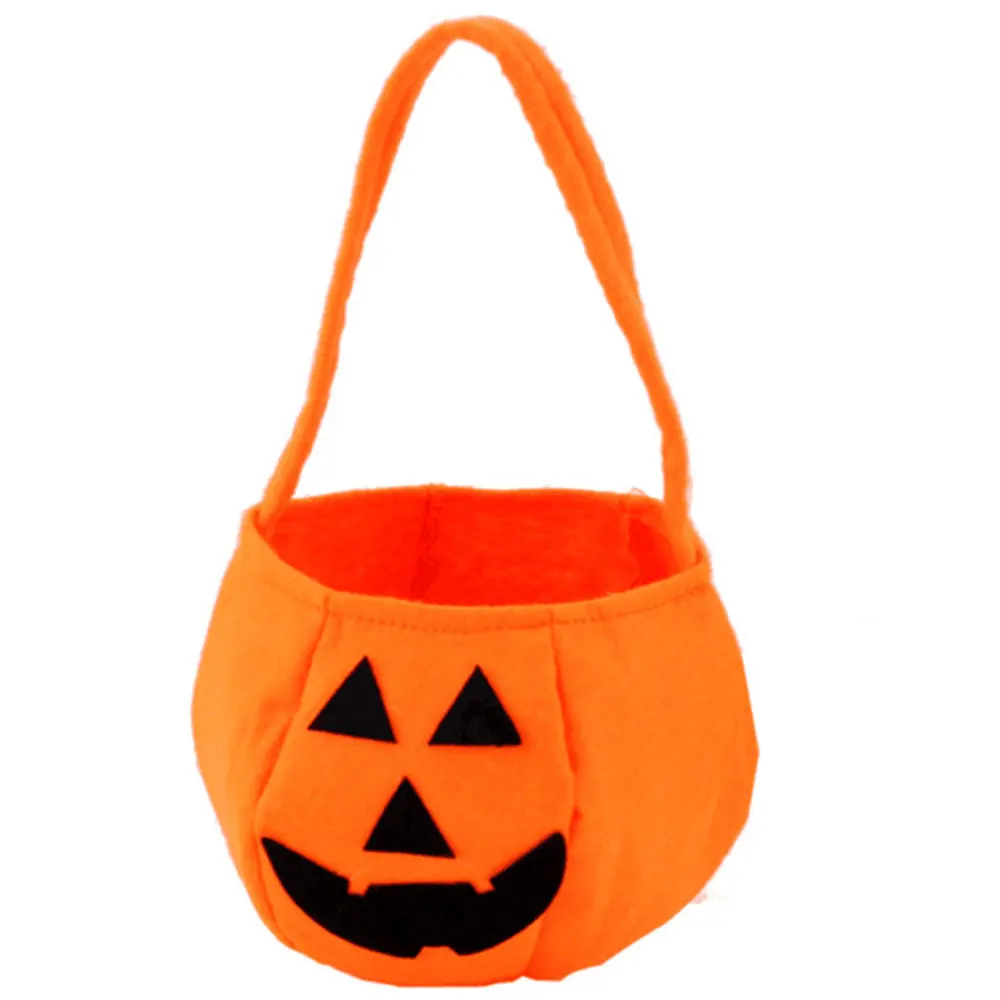 Orange Pouches Food Packingbag Cute Candy Bag Handbags Non-Woven Fabric Fashion Party Carrier Bag Gifts Halloween