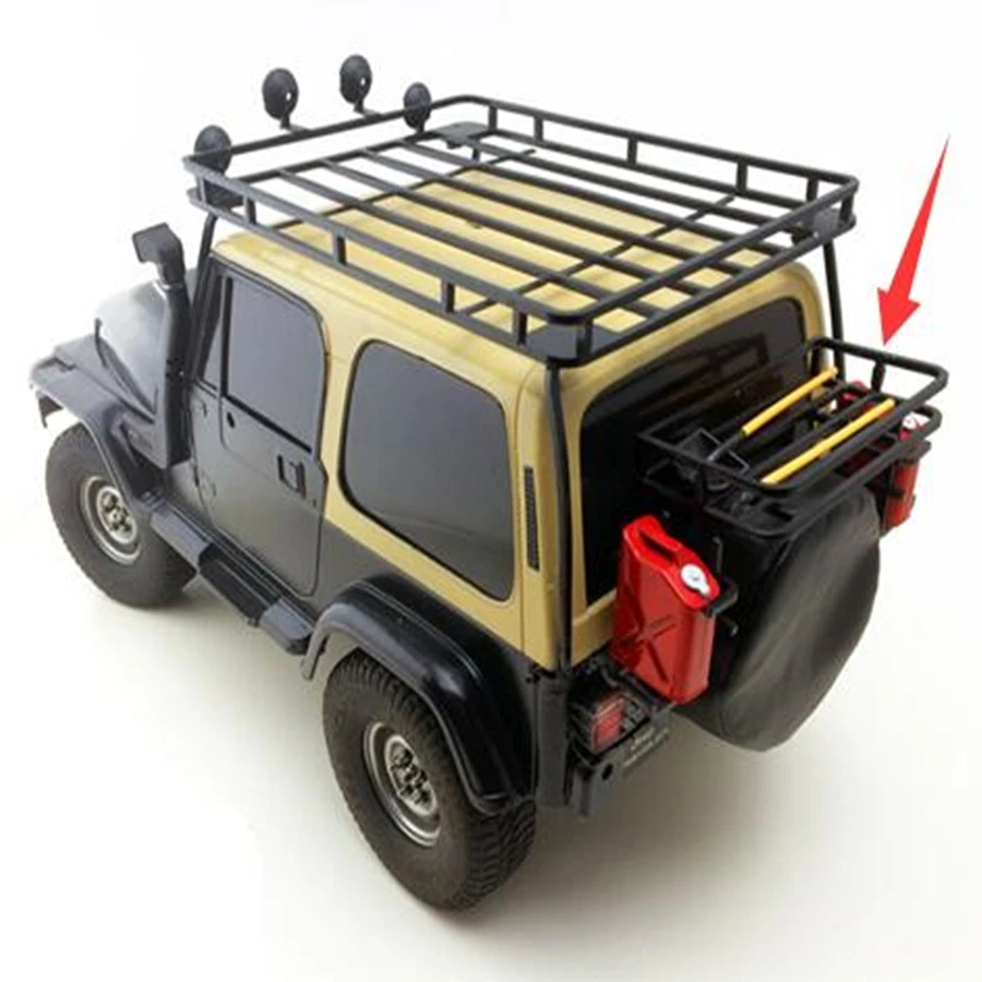 Корпус задний металлический чемодан Стойка подходит для 1/10 Масштаб Rc игрушки автомобиль Tamiya CC01 JEEP WRANGLER YJ пульт дистанционного управления игрушка обновленные части