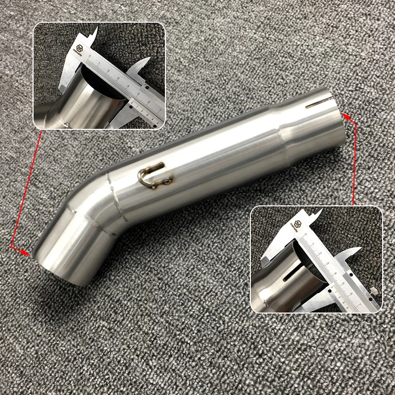 Motor Exhaust Pipe Escape Modified Middle Link Pipe Muffler (11)
