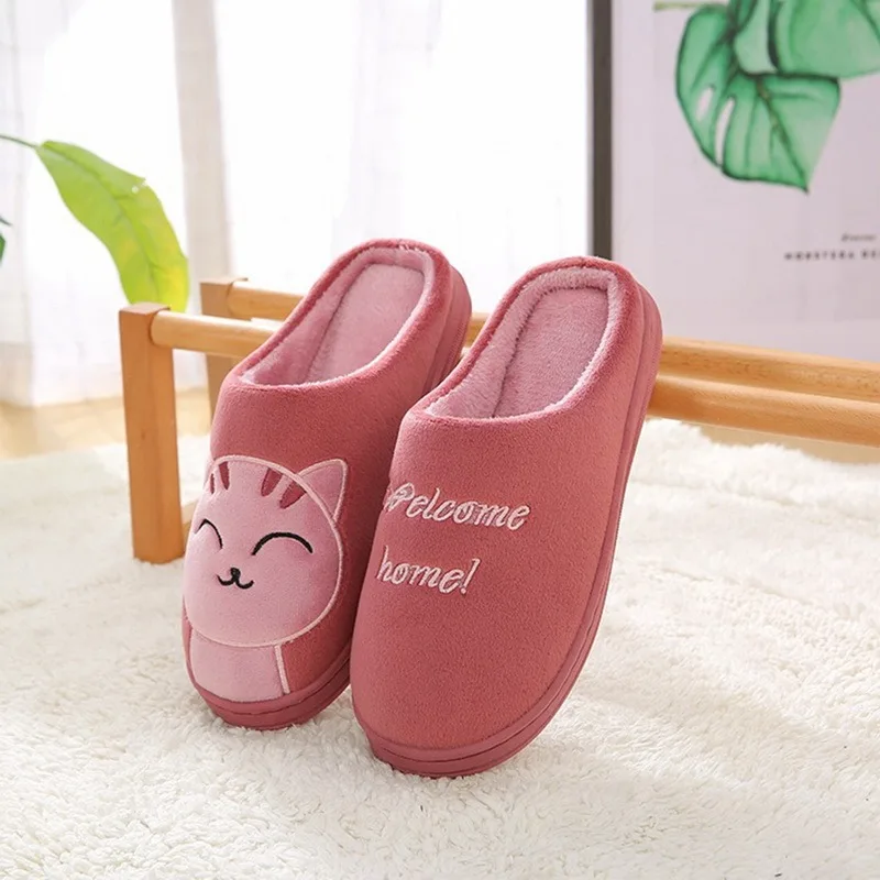 Chaussons Doux En Peluche Pour Enfants - Chat Mignon Rétro, Pantoufles Multicolores Respirantes Pour Garçons Et Filles - Idéal Pour La Maison
