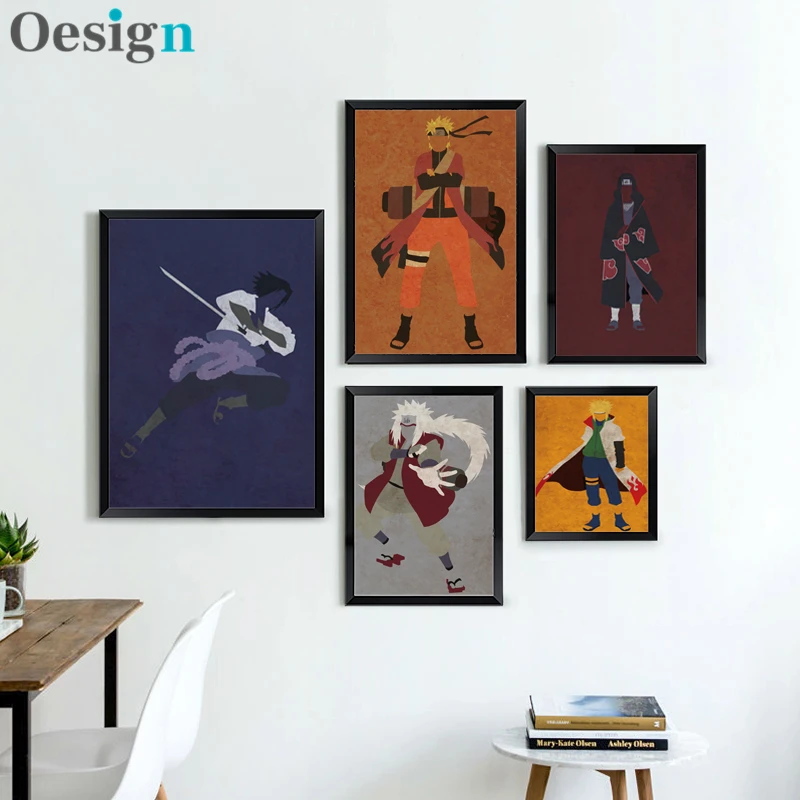 

Imagem de poeia elegante imagem japonesa de anime naruto moderna simples retrÃ´ tela com estampa para decoraÃ§Ã£o de quarto de cria