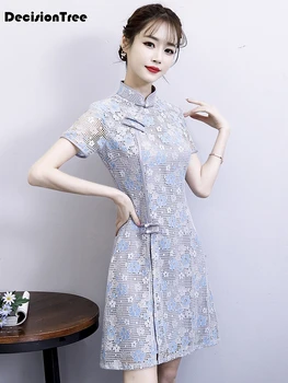 

2020 chinese oriental dresses modified cheongsam modern qipao dress female long cotton qipao dress chinese dress cheongsam
