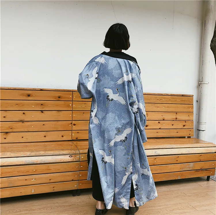 Харадзюку кимоно женский свободный солнцезащитный кардиган кимоно женские традиционные японские кимоно косплей традиционная одежда SL1322