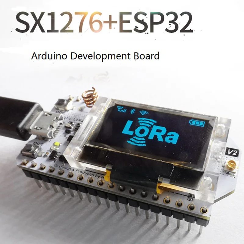 2 шт. 868 915 МГц SX1276 ESP32 LoRa 0 96 дюймовый синий oled дисплей Bluetooth WIFI Lora Kit 32 модуль IOT Development