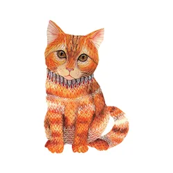 Novo colorido laranja gato quebra cabeça de madeira 3d diy a3 a4 a5 pop bloco alienígena animal jogo de quebra cabeça 100 200 300 grama para o miúdo criança presente caixa