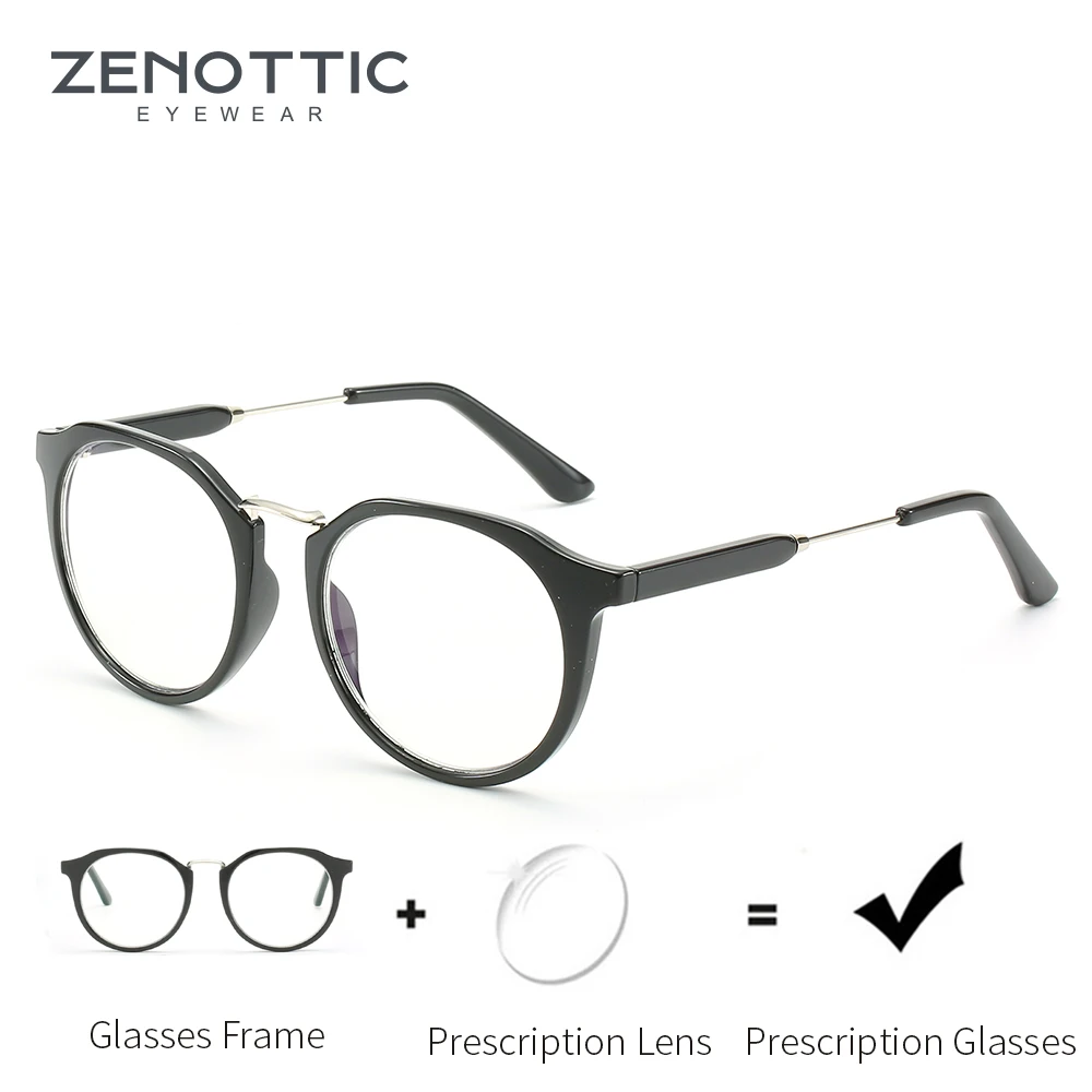 Круглые прогрессивные очки ZENOTTIC в стиле ретро для мужчин и женщин оптические