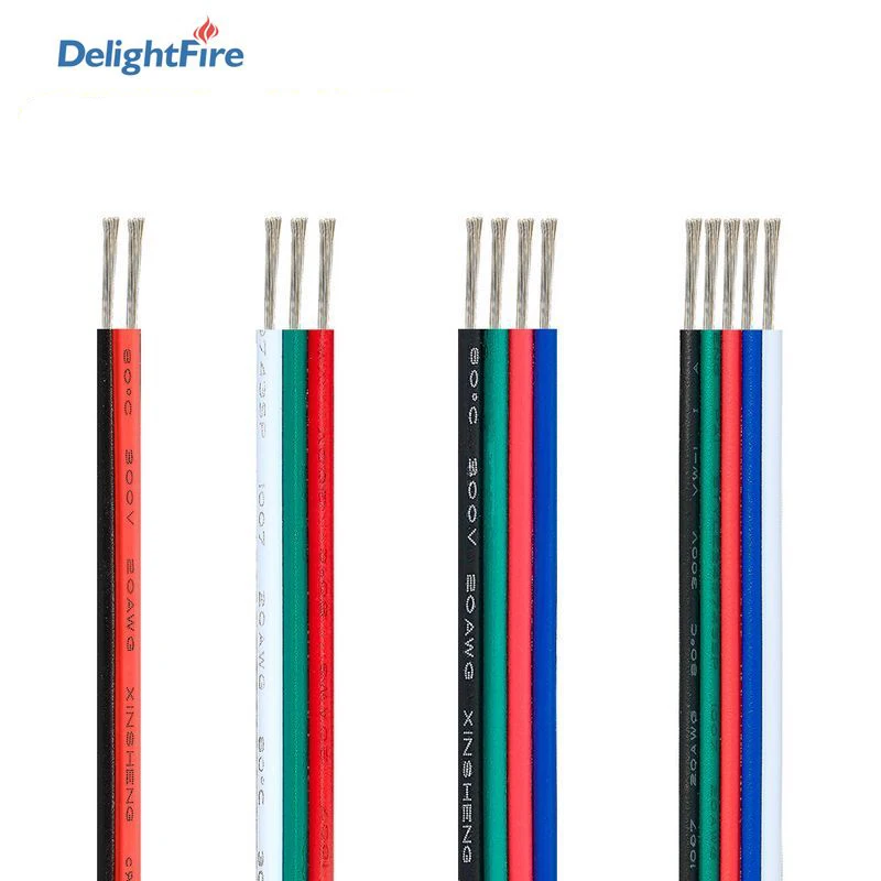 2/3/4/5pin Соединительный кабель для светодиодной электрической проволоки 22AWG 20AWG 18AWG