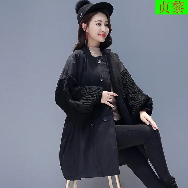 

2018 Winter down Jacket Cotton-padded Clothes Women's Korean-style INS Waist Hugging Cotton-padded Clothes Thick Loose-Fit Slimm