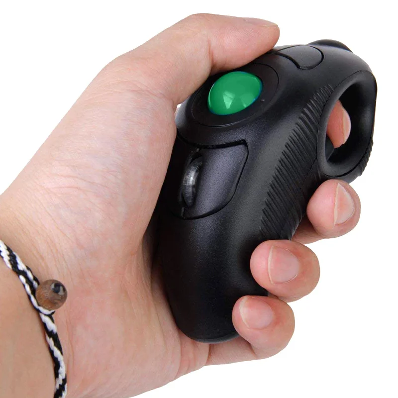 

USB 2.4GHZ Wireless Finger HandHeld Trackball Mouse Mice for PC Laptop OUJ99