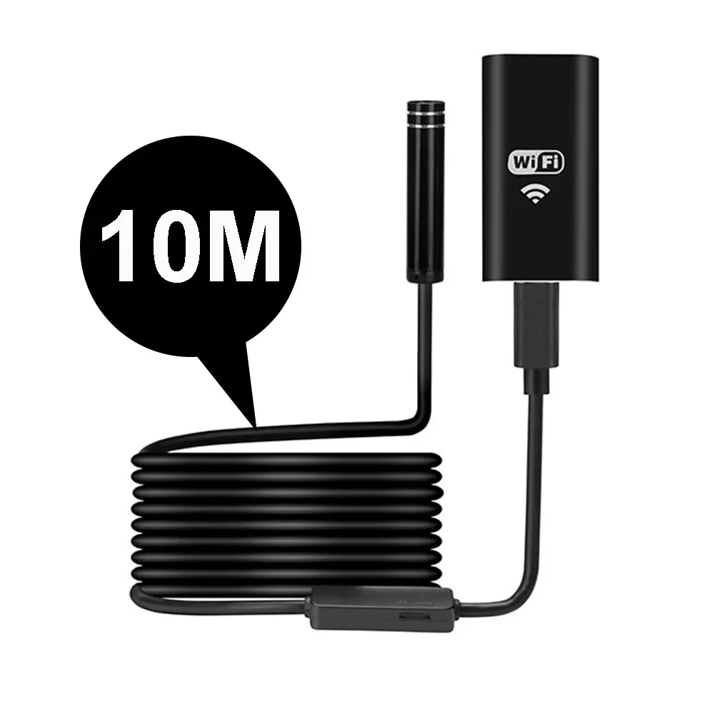 10m hd-эндоскоп IP67 камера инструмент для чистки ушей бороскоп портативный осмотр для мониторинга Прямая - Цвет: 10m