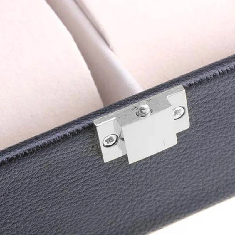 Hot Sale 6 Grid PU Leather Watch Storage Box Rectangle Wristwatch Holder Jewelry Display Case For Gifts LL@17