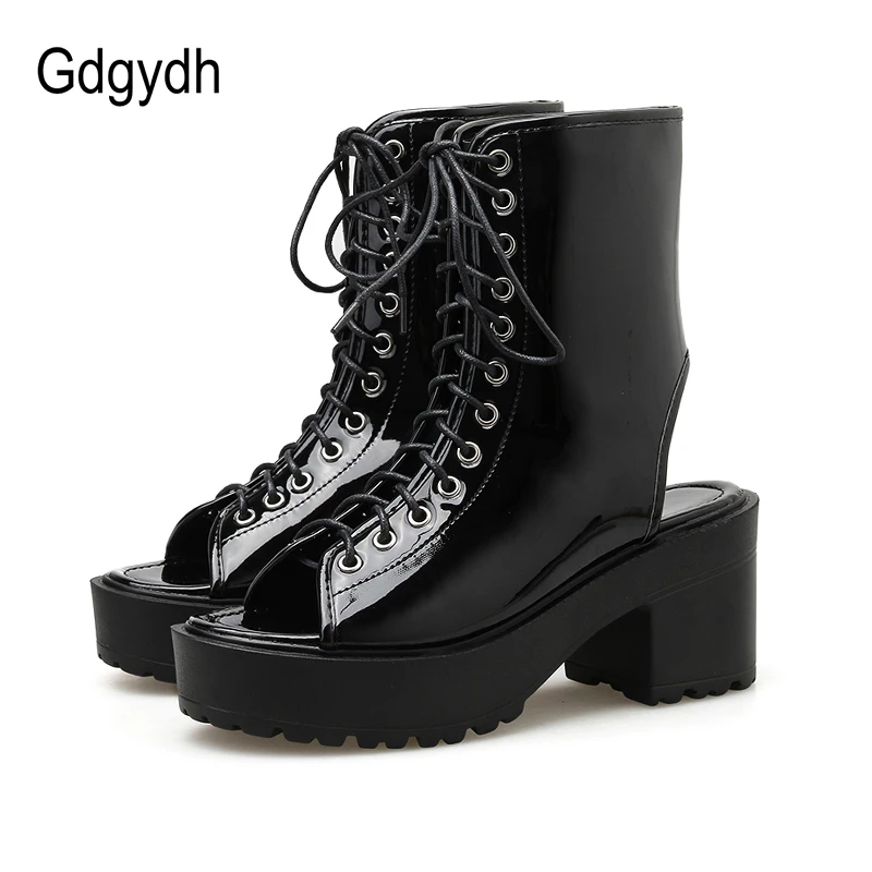 girls patent ankle boots