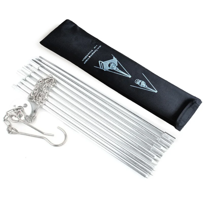 

1 set Outdoor Camping Picnic Cooking Tripod Hanging Pot Picnic Pot Fire Grill Hanging Tripod Protable Hanging Pot Holder Pro