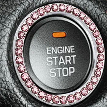 

One button start button ignition ring decorative frame