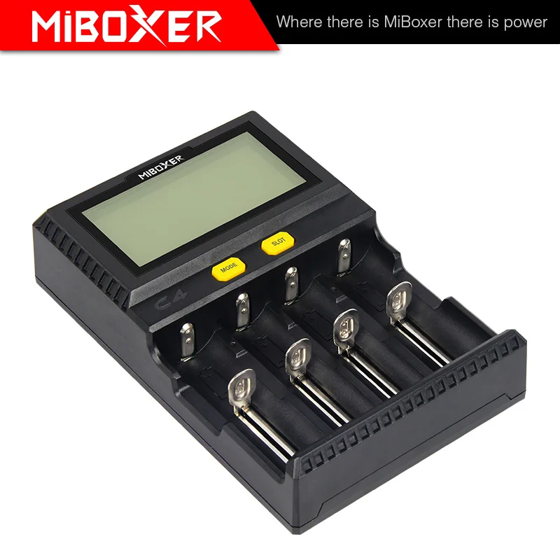 MiBoxer C4 Battery Charger Fourth Slot Can Discharge To Test True Battery Capacity battery charger,battery charger adapter