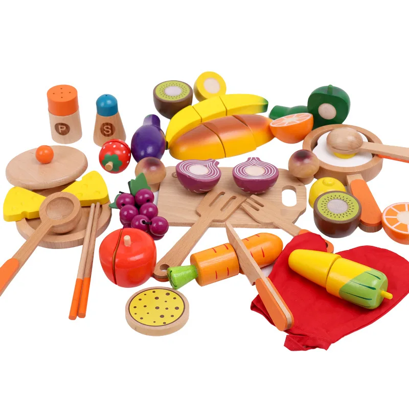 

Todokids New Style Children Kitchen Class Model Play House Toys Wooden & Vegetable Fruit Earnestly Baby Educational Toy