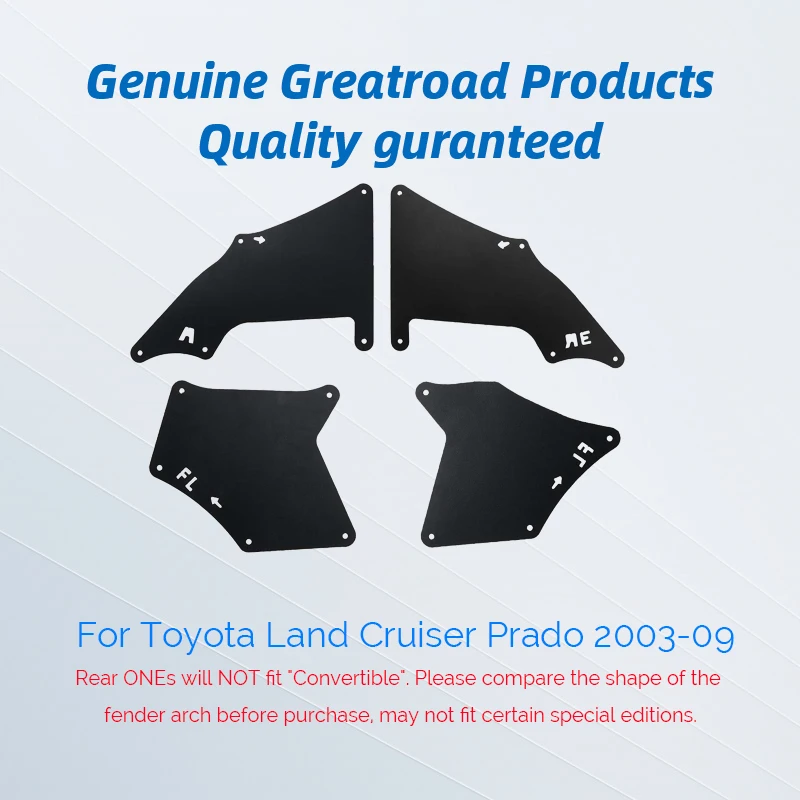4 шт. Передние Задние Автомобильные Брызговики для Toyota Land Cruiser Prado 2003-09 Брызговики крыло брызговиков