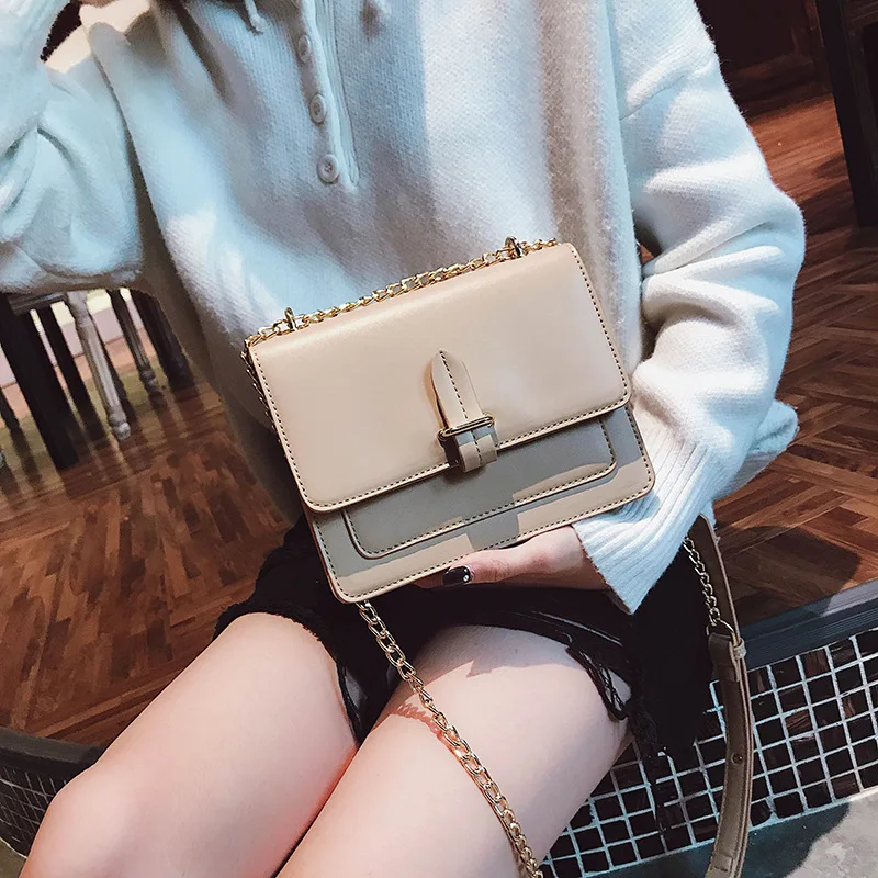 

CHIC Chain Square Sling Bag 2019 Summer New Style Korean-style INS Super Fire Bag Women's Versatile Crossbody Bag