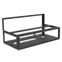 Caso empilhável aberto do equipamento de mineração do quadro do equipamento de mineração de 6 gpu para eth/psu/atx acessórios ferramentas caso do equipamento do quadro