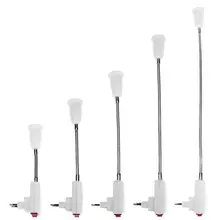 1Pcs Flexible Socket to E27 10cm-50cm Extendsion LED Lamp Base Bulb Holder Converters Light Adapter Socket with Switch EU Plug