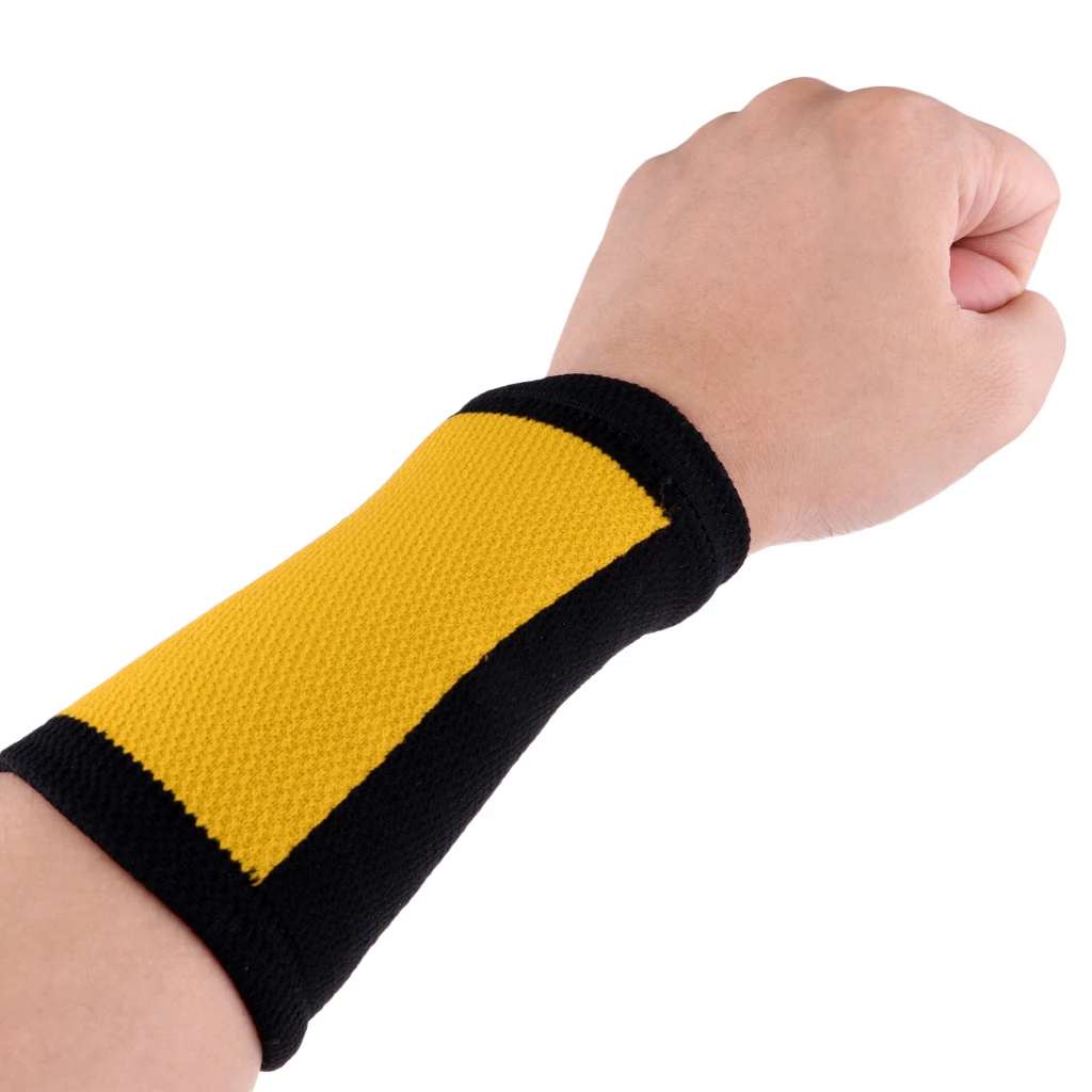 2pcs Wristband Support Brace Compression Sleeve  for Sprains Strain Gym Strap Protector with High Elasticity for sprains Strain