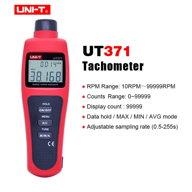 UNI-T UT371 UT372 tachimetro Laser digitale senza contatto Data hold  contachilometri/MAX/MIN/modalità AVG; Gamma RPM 10 ~ 99999RPM interfaccia  USB - AliExpress Attrezzi
