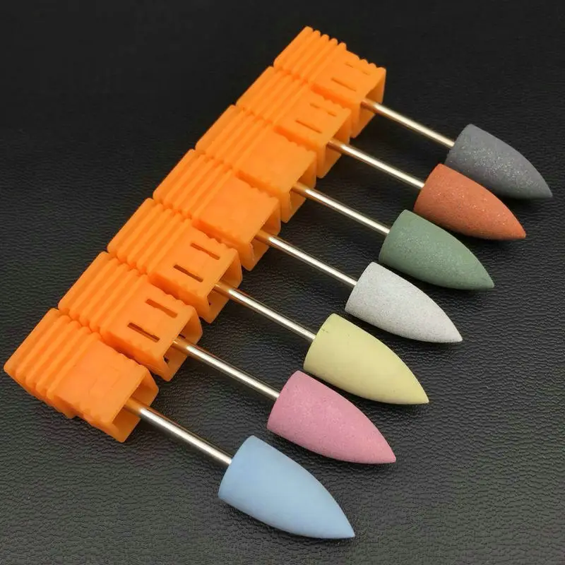 1 шт. резиновые силиконовые фрезы для ногтей маникюра гибкий полировщик пилочка