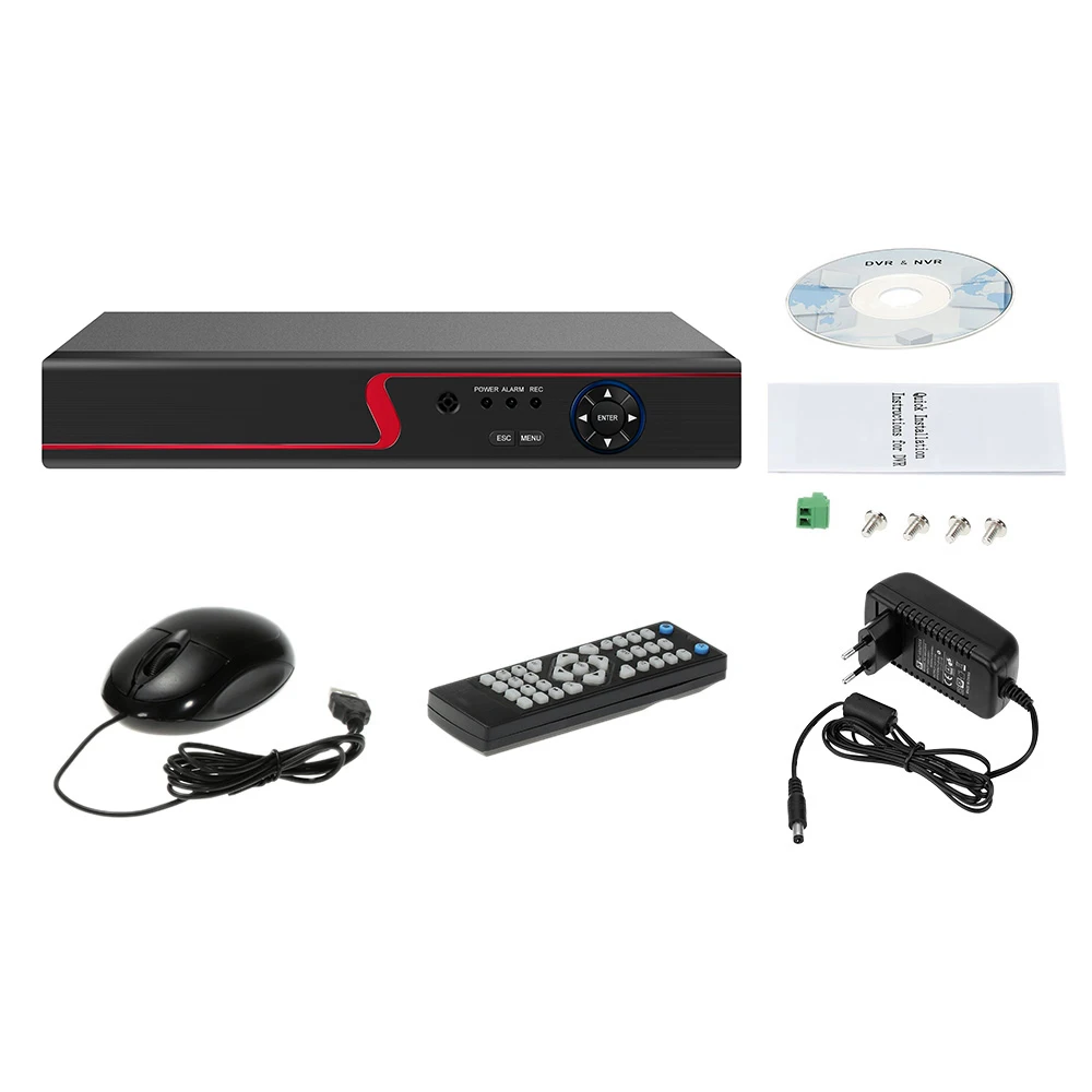 Аналоговая камера высокого разрешения CVI TVI NVR HVR 5-в-1 DVR 4CH 1080P видеомагнитофон ONVIF P2P подключением к телефону мониторинга для видеонаблюдения Системы комплект