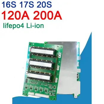 

High Current BMS 20S 17S 16S 60V 48V 72V 120A 200A Li ion Lifepo4 bms Lithium Battery Protection Board Charge balance cells