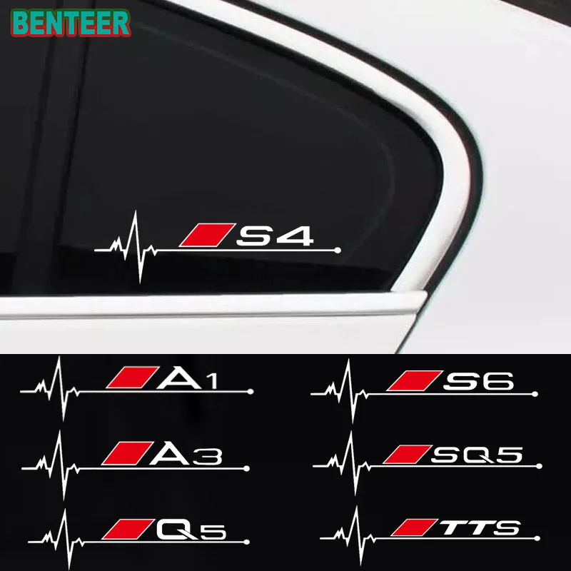 Автомобильные наклейки на окна для Audi A3 p8 b5 b6 b7 b8 b9 c5 c6 c7 A4 A5 A6 A7 A8 S3 S4 S5 S6 S7 S8 TTS SQ3 Q5 Q7