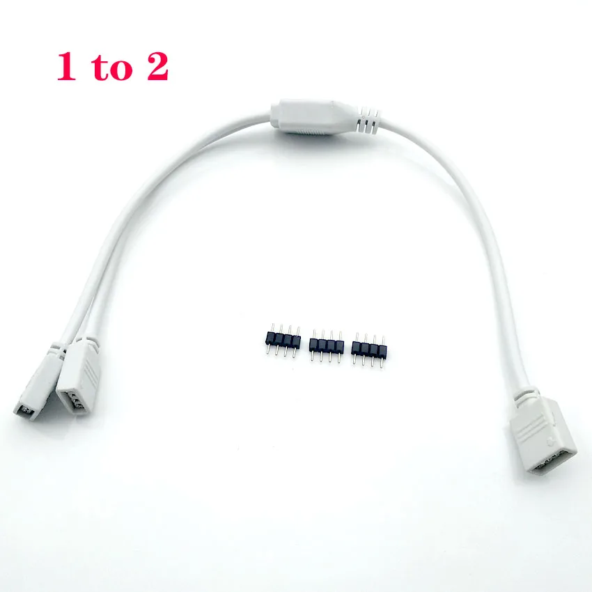 4 Pin 5 Pin коробка передач с соединительный кабель для светодиодной отклонения в размерах на 1-2/1-3/для детей от 1 до 4 RGB/RGBW 4Pin 5Pin разветвитель кабеля для 3528 5050 Светодиодные ленты светильник