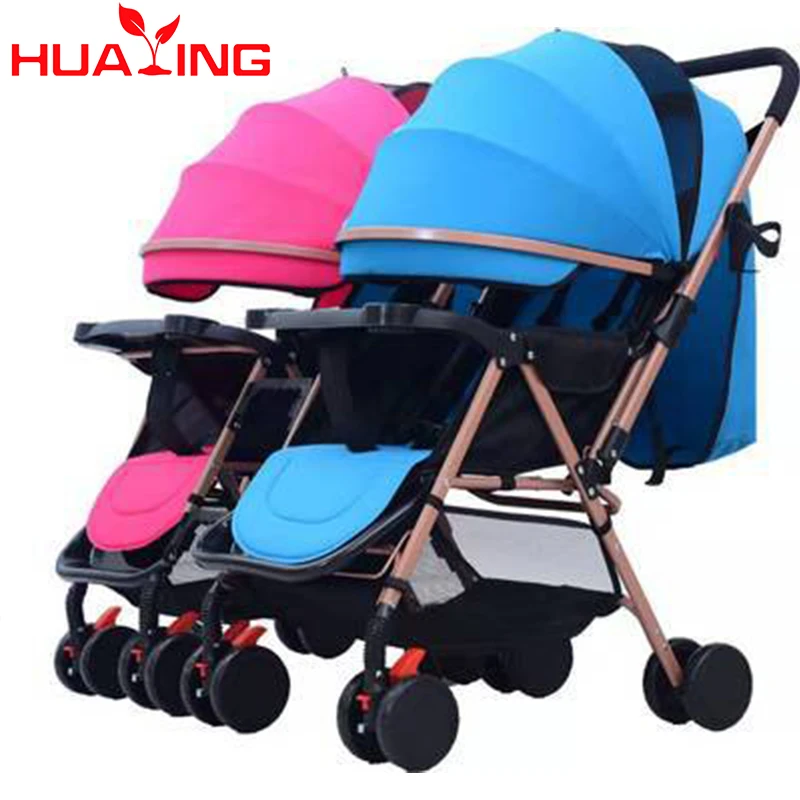  With music box can be taken apart double stroller portable twins strollers can sit can be folded ba