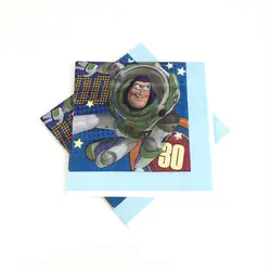 10 шт. disney из мультика «История игрушек» 16x16 см одноразовые бумажные салфетки для маленьких мальчиков пользу вечерние мультяшное украшение