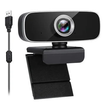 

Drive Free Camera Plug And Play Computer Webcam Streaming 1080P HD Privacy Cover Built In Microphone Video Calling Wide Angle