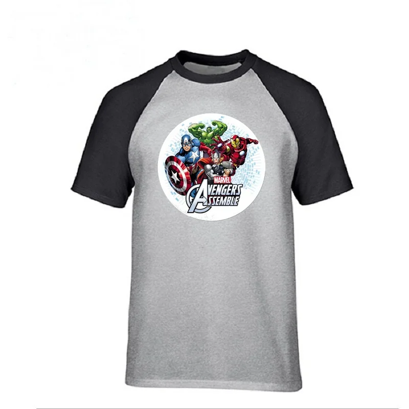 

Marvel Avengers assemble T-Shirt Hulk Thor SpiderMan Captain America League men's Tshirt Male short sleeve tee mens T shirts
