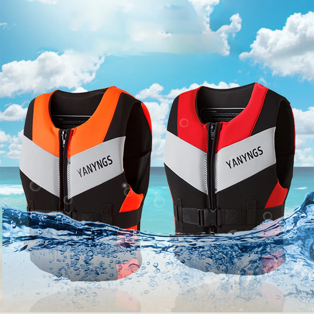 Adults Life-Jacket Boating Safety-Vest Kayaking Swimming Fishing-Water Water-Sports Neoprene