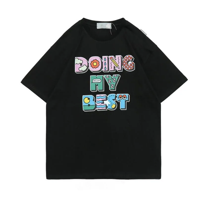 

Men Hip Hop Streetwear T Shirt Letter Cloud Pencil Print Tshirt 2021 Harajuku Cotton Short Sleeve T-Shirt Summer Tops w1987