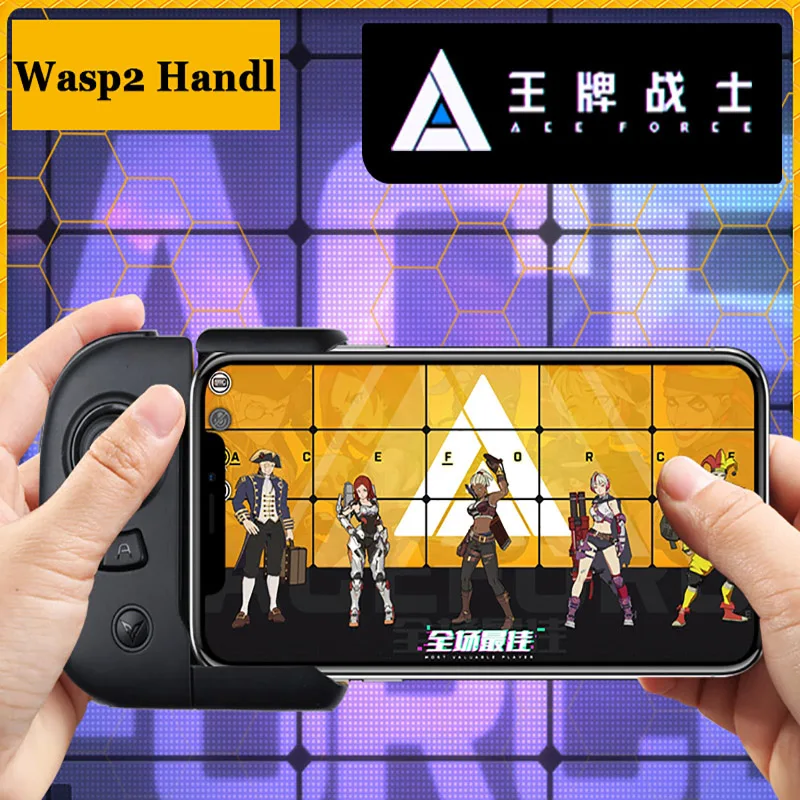 US $56.99 Flydigi Wasp 2 Half Handed Gamepad Mobile Phone Pad Tablet Controller Game Pubg Mobile IosAndroid Bluetooth Controller Геймпад