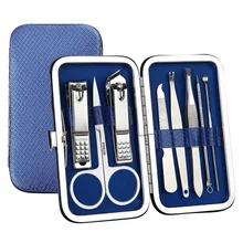 Новые 8 шт. зажим ногтя Набор Нержавеющая сталь ногтей ножницы, кусачки Резак Триммер ноготь для маникюра, ногти для ног "францзуский маникюр"