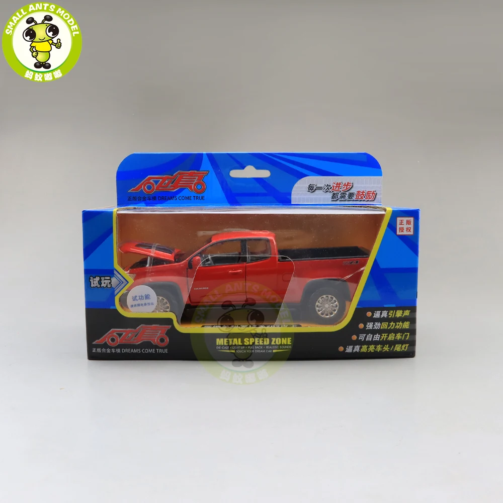 1/31 Chevrolet COLORADO Pickup литой автомобиль модели грузовиков игрушки Дети Мальчики Подарки - Цвет: Red(with box)