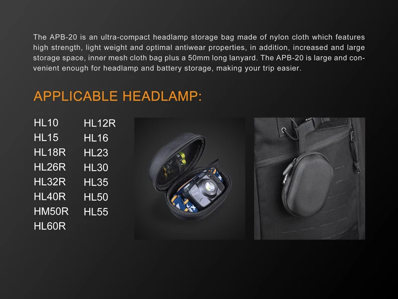Fenix APB-20 Headlamp Storage Bag (7)