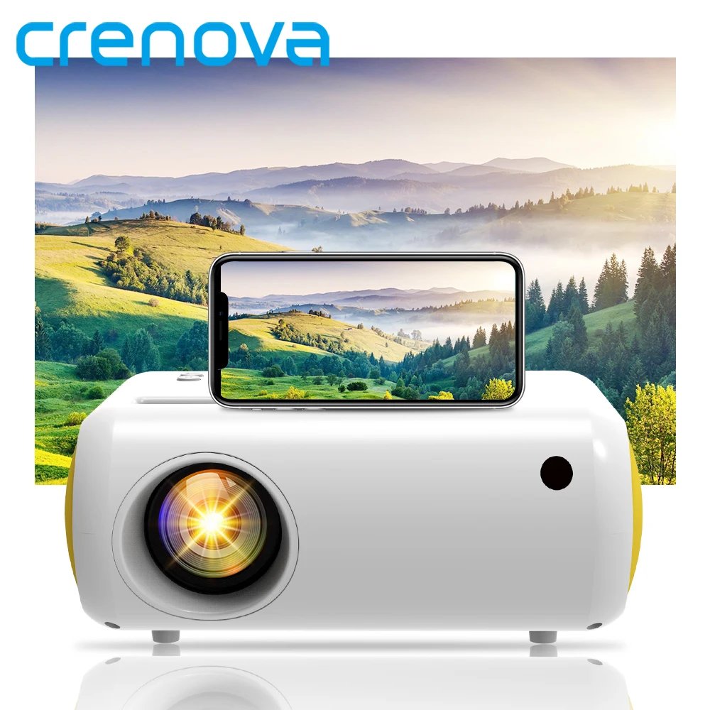 CRENOVA Mini Projector Support Full HD 1080P 3D Video Home Theater For LED Android Portable Native 480P |