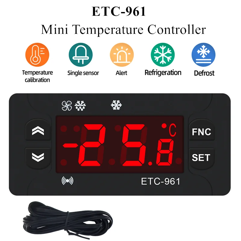 

Mini Temperature Controller 220v Microcomputer Thermostats Digital Thermostat Refrigeration Alarm Wtih Ntc Sensor