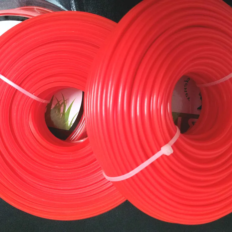 2.4mm/2.7mm/3mm 450g 나일론 트리머 라인 잔디 커터 로프 트리머 롤 코드 와이어 문자열 스트리머 교체 라운드/스퀘어