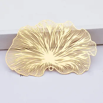 

10 PCS 47*80mm Copper Sheet Filigree Wraps Hollow Out Flowers Pendant Connectors DIY Jewelry Accessories