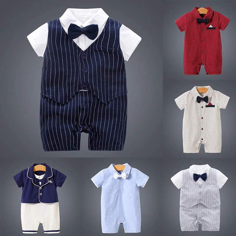 

Baby boy jumpsuit Newborn climbing suit Harley-cotton gentleman cotton Jumpsuit Newborn photography clothes Climbing suit