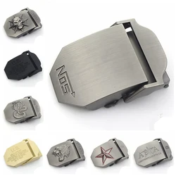 38mm fivela de cinto de metal masculino liga cinta caveira fivelas adequadas para espessura 3.5 4mm lona cinto clipe país fivela automática